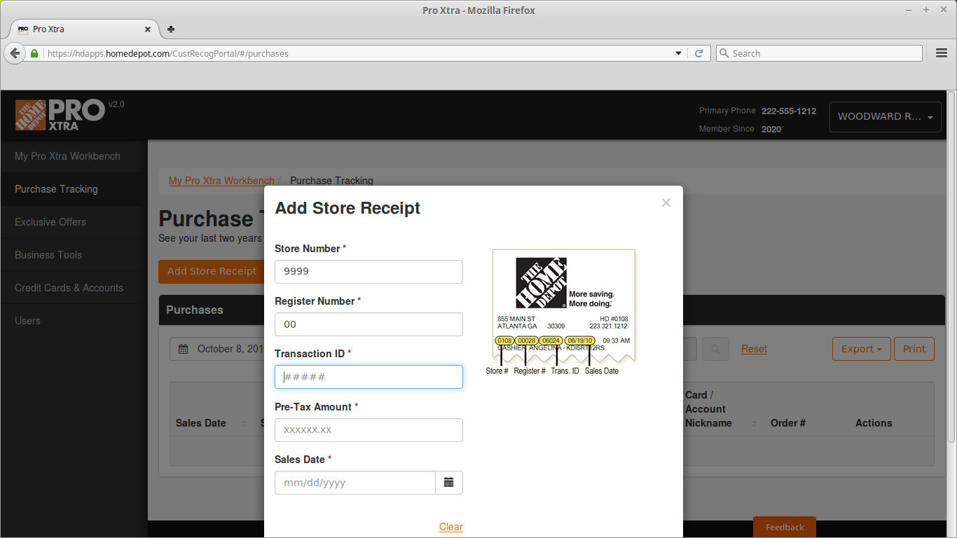 How To Automate Home Depot Pro Xtra Receipts