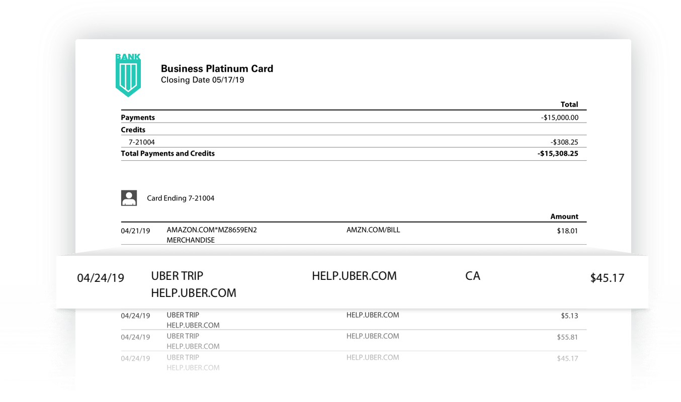 bank statement
