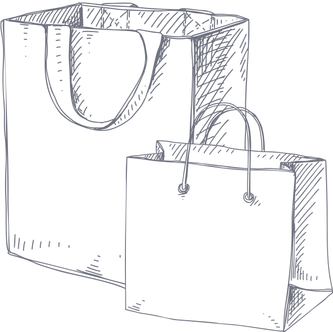 shopping and checkout graphic